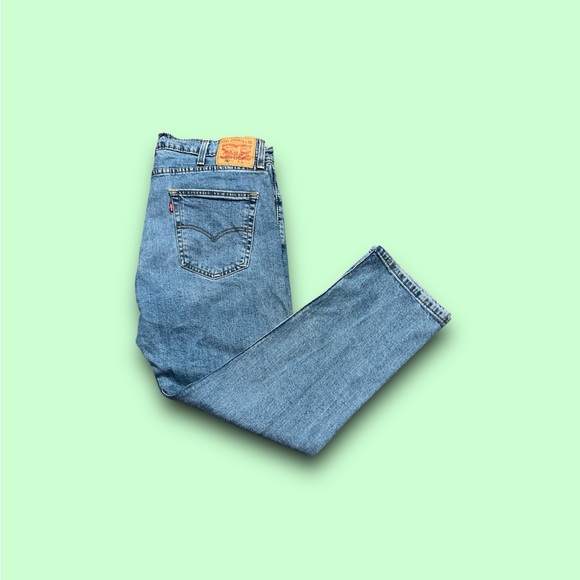 Levis 505 Jeans Mens 40x30 Blue Regular Fit Denim Straight Leg 90s - Picture 1 of 4